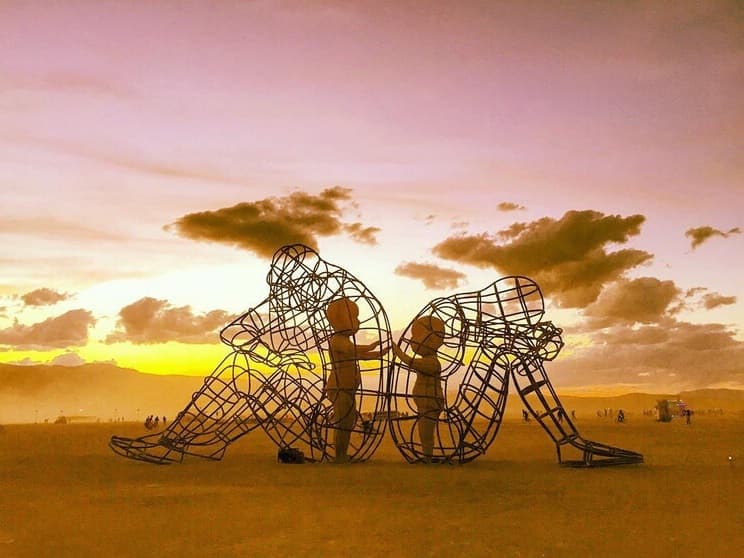 An art installation in the desert